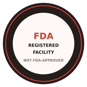 FDA registered facility, not FDA approved